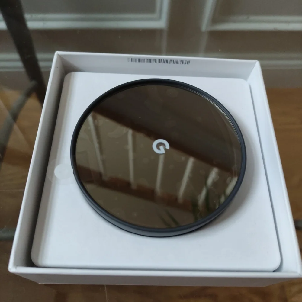 New Open Box Google G4CVZ Nest Thermostat Black and New Sealed Trim Kit